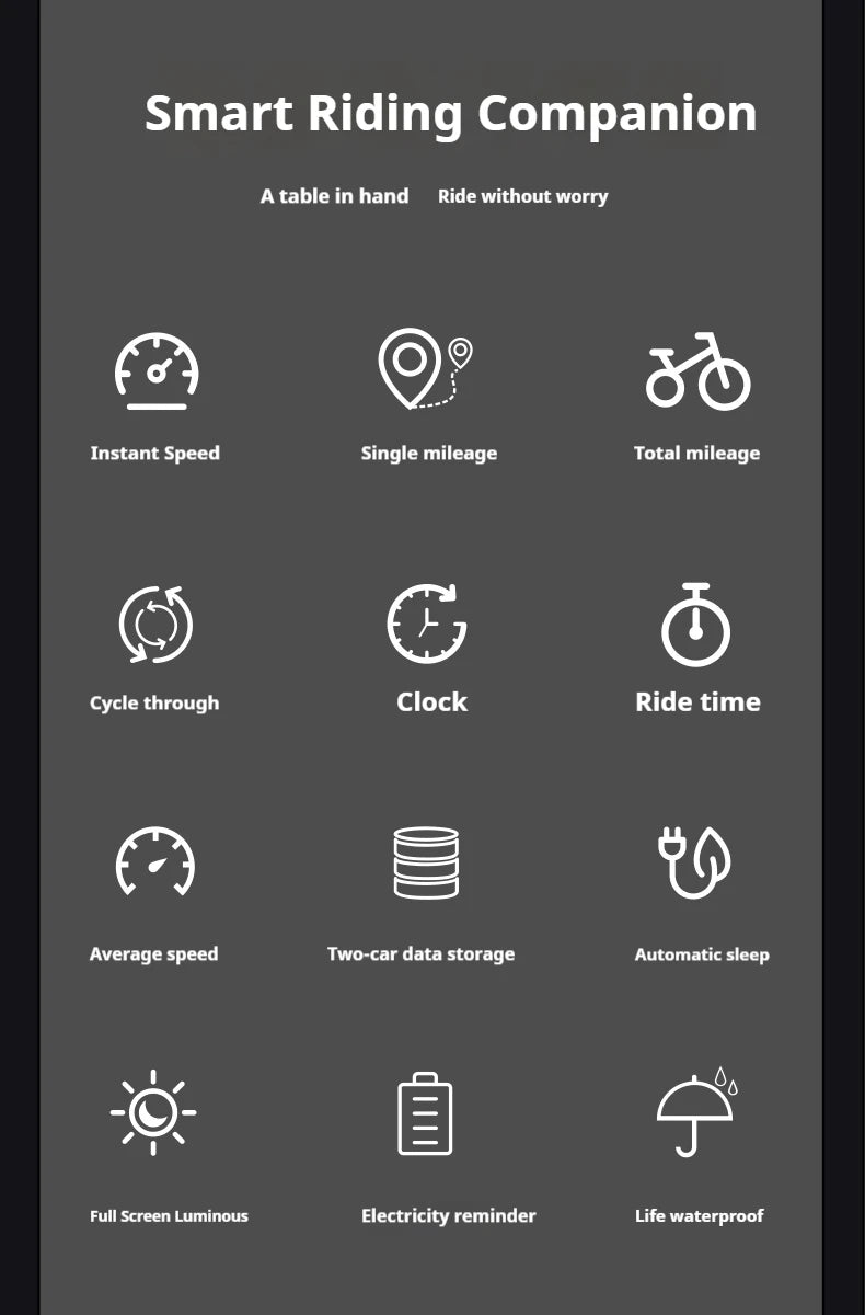 Wireless Bicycle Computer Touch Screen Bicycle Computer Mountain Bike Speedometer Cadence Sensor Gps For Bike Bike Accessories