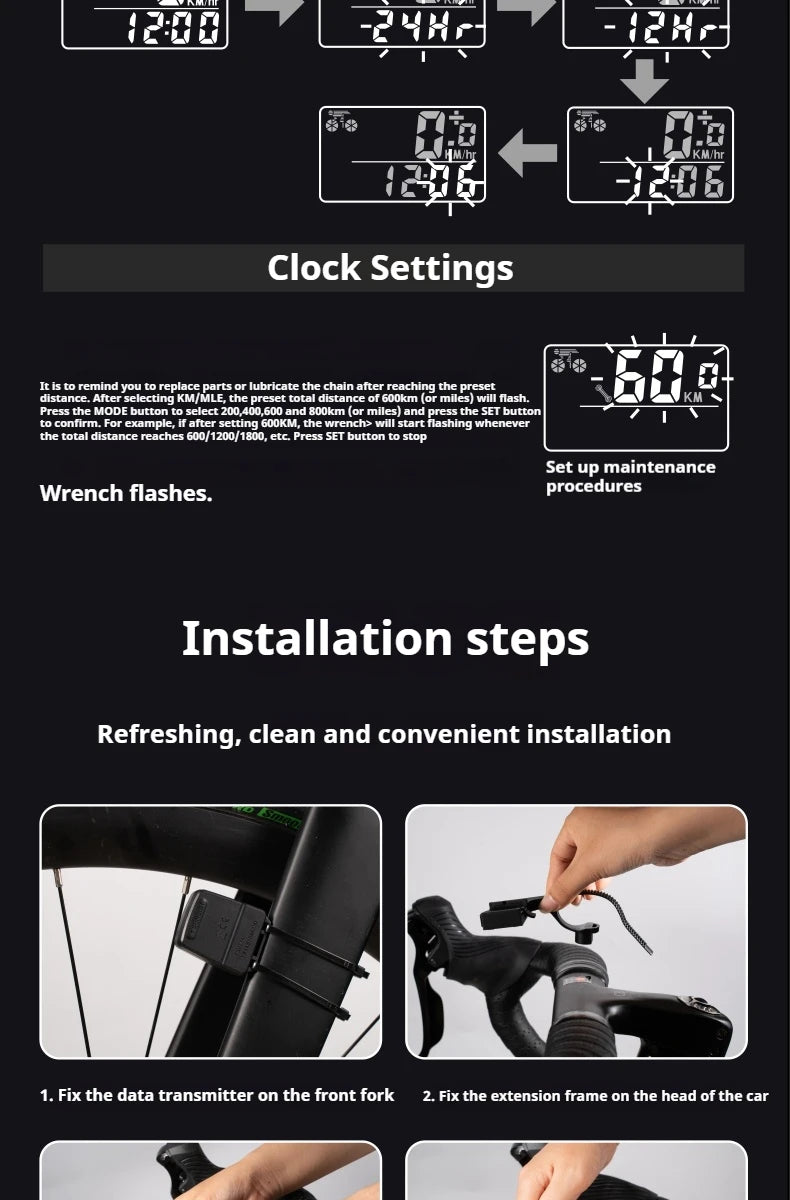 Wireless Bicycle Computer Touch Screen Bicycle Computer Mountain Bike Speedometer Cadence Sensor Gps For Bike Bike Accessories
