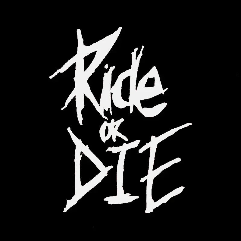 Ride or Die Bike Frame Stickers Bicycle Top Tube Waterproof Decals for MTB Bicycle Decorative Frame Bike Motorcycle Accessories