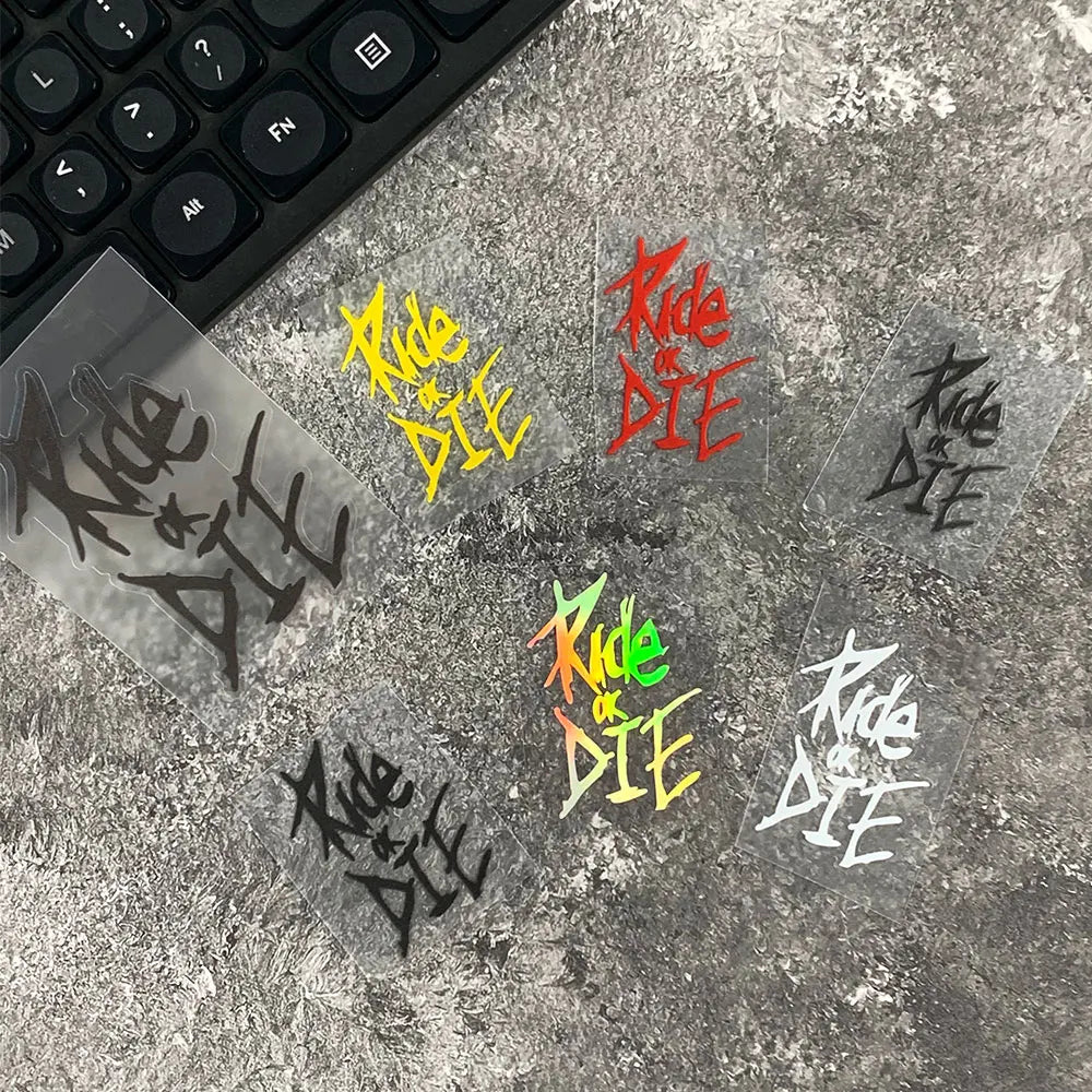 Ride or Die Bike Frame Stickers Bicycle Top Tube Waterproof Decals for MTB Bicycle Decorative Frame Bike Motorcycle Accessories