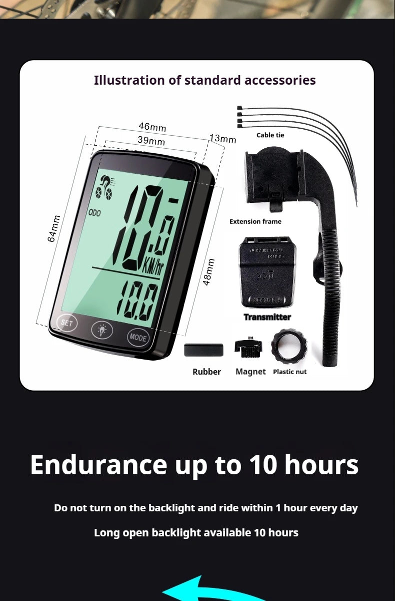 Wireless Bicycle Computer Touch Screen Bicycle Computer Mountain Bike Speedometer Cadence Sensor Gps For Bike Bike Accessories