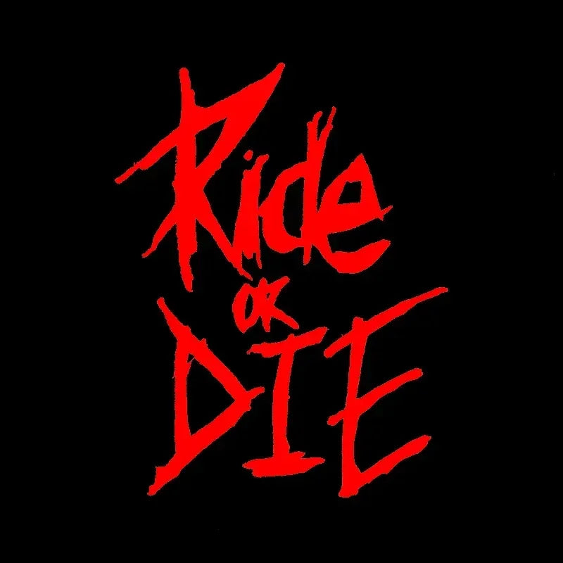 Ride or Die Bike Frame Stickers Bicycle Top Tube Waterproof Decals for MTB Bicycle Decorative Frame Bike Motorcycle Accessories