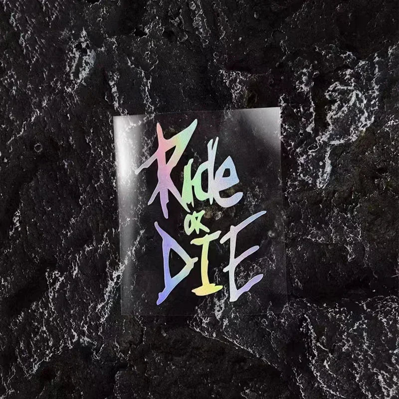 Ride or Die Bike Frame Stickers Bicycle Top Tube Waterproof Decals for MTB Bicycle Decorative Frame Bike Motorcycle Accessories
