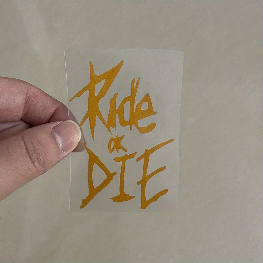 Ride or Die Bike Frame Stickers Bicycle Top Tube Waterproof Decals for MTB Bicycle Decorative Frame Bike Motorcycle Accessories