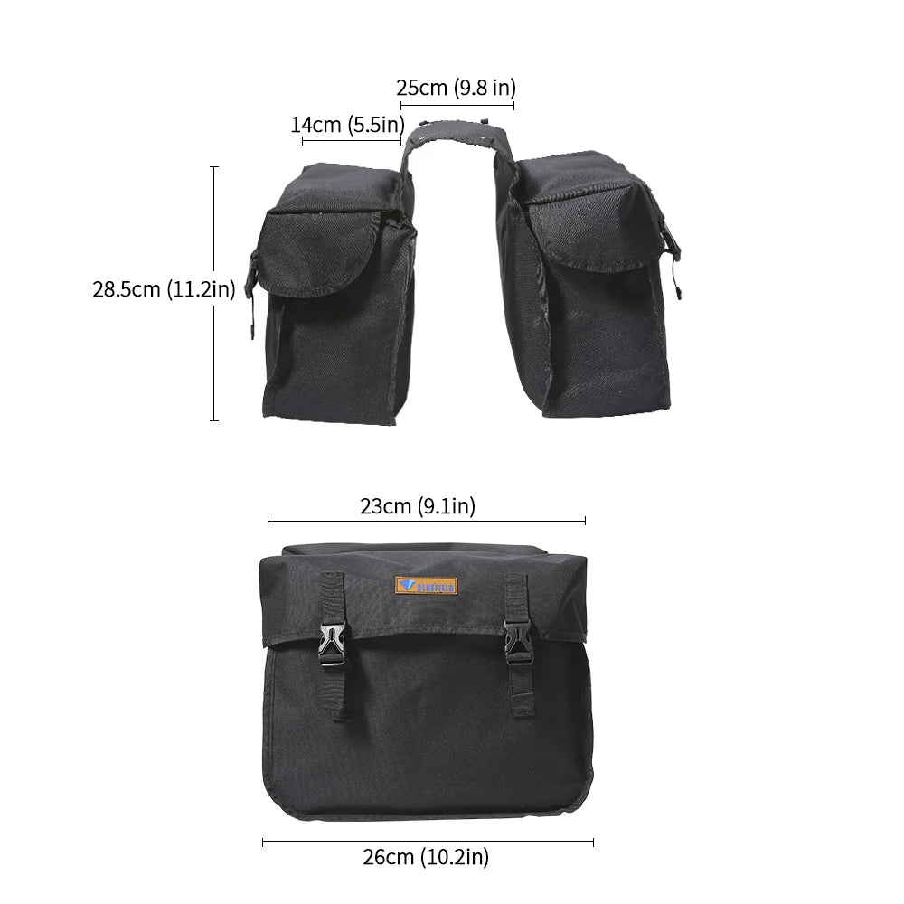 Bike Saddle Bag Waterproof and Large Capacity Outdoor Cycle Luggage Pack Bike Storage Bag Bike Accessories Bag