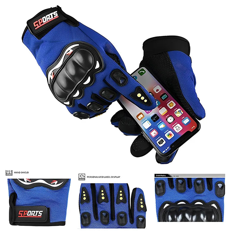 Motorcycle Gloves Breathable Full Finger Racing Hard Shell Gloves Outdoor Sports Protection Riding Cross Dirt Bike Gloves
