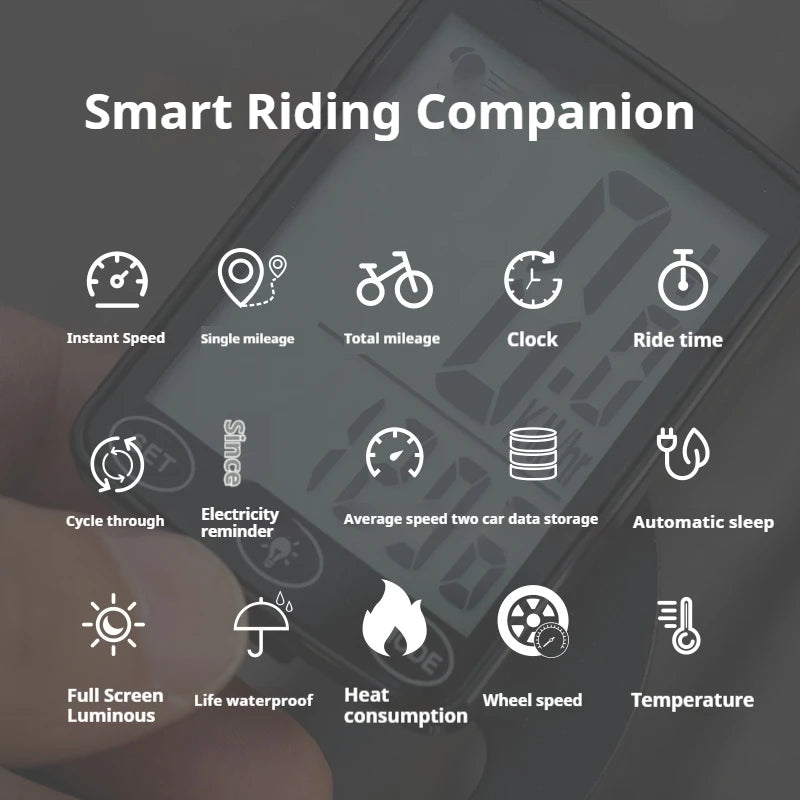 Wireless Bicycle Computer Touch Screen Bicycle Computer Mountain Bike Speedometer Cadence Sensor Gps For Bike Bike Accessories
