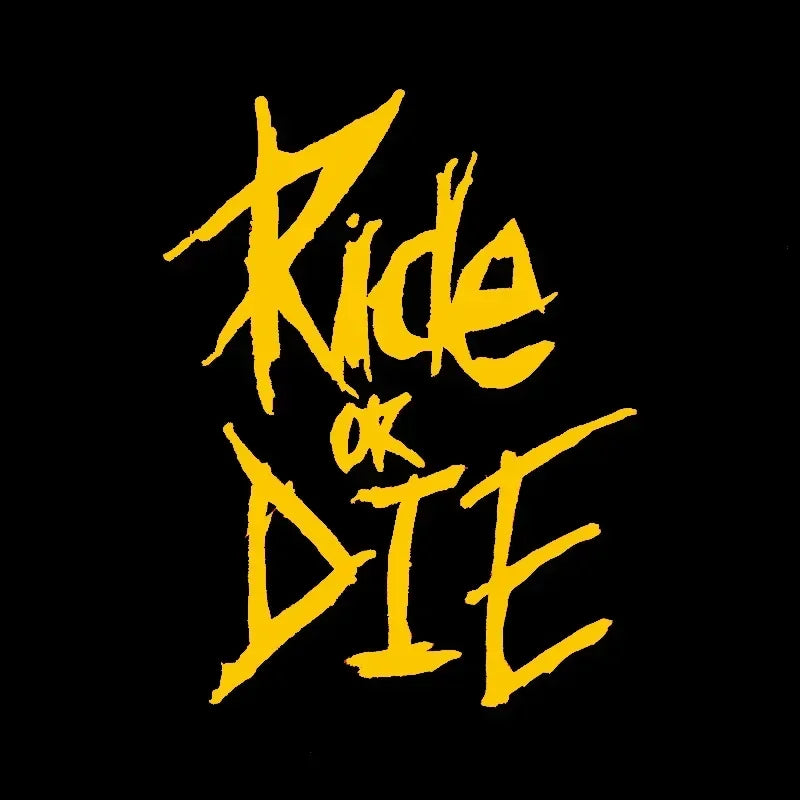 Ride or Die Bike Frame Stickers Bicycle Top Tube Waterproof Decals for MTB Bicycle Decorative Frame Bike Motorcycle Accessories