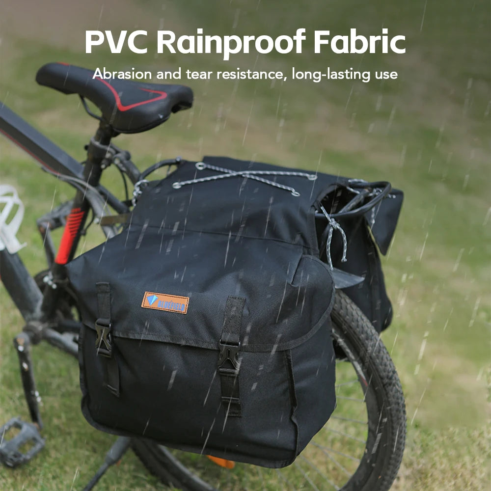 Bike Saddle Bag Waterproof and Large Capacity Outdoor Cycle Luggage Pack Bike Storage Bag Bike Accessories Bag