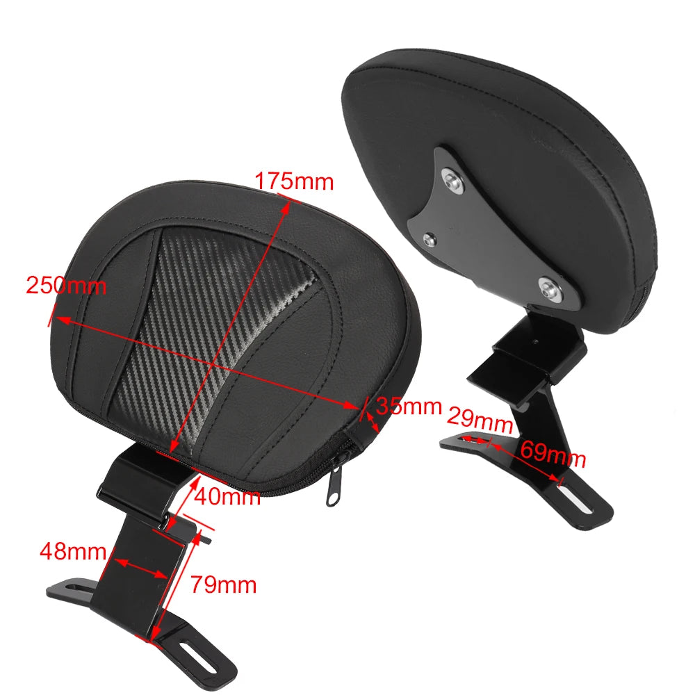 Motorcycle Two-Up Driver Passenger Seat + Front Rider Backrest For Harley Touring CVO Street Electra Glide Road King 2009-2023