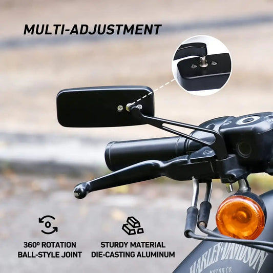 Motorcycle Rear view Side Mirrors For Honda,Yamaha,Kawasaki,Suzuki,Sportster, Chopper, Bobber, Touring, Cruiser, Street Bike