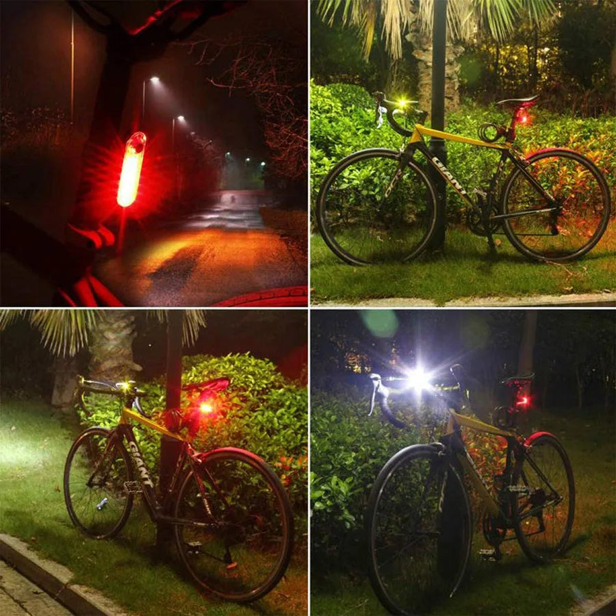 Bike Tail Light USB Rechargeable LED Bright Rear Red Bike Light Cycling Safety for Night Riding Lighting Back Bicycle Taillights