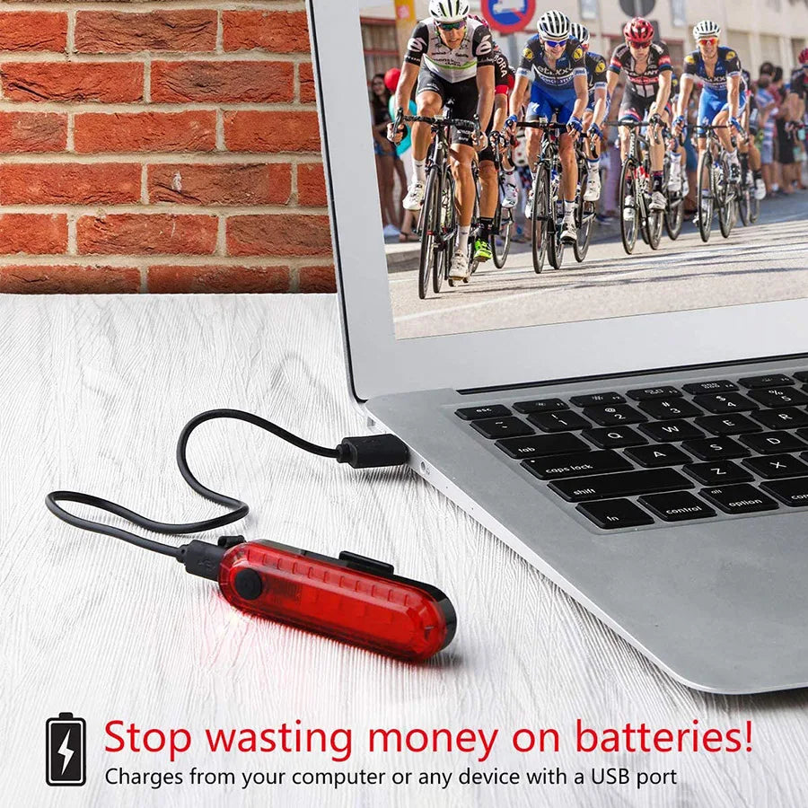Bike Tail Light USB Rechargeable LED Bright Rear Red Bike Light Cycling Safety for Night Riding Lighting Back Bicycle Taillights