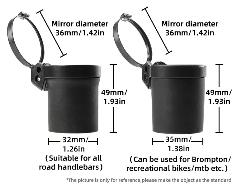 RRSKIT For MTB Road Bicycle Handlebar Mirror With 360 Degree Adjustable Rearview Mirror Safe Riding Bike Side Handlebar Mirror