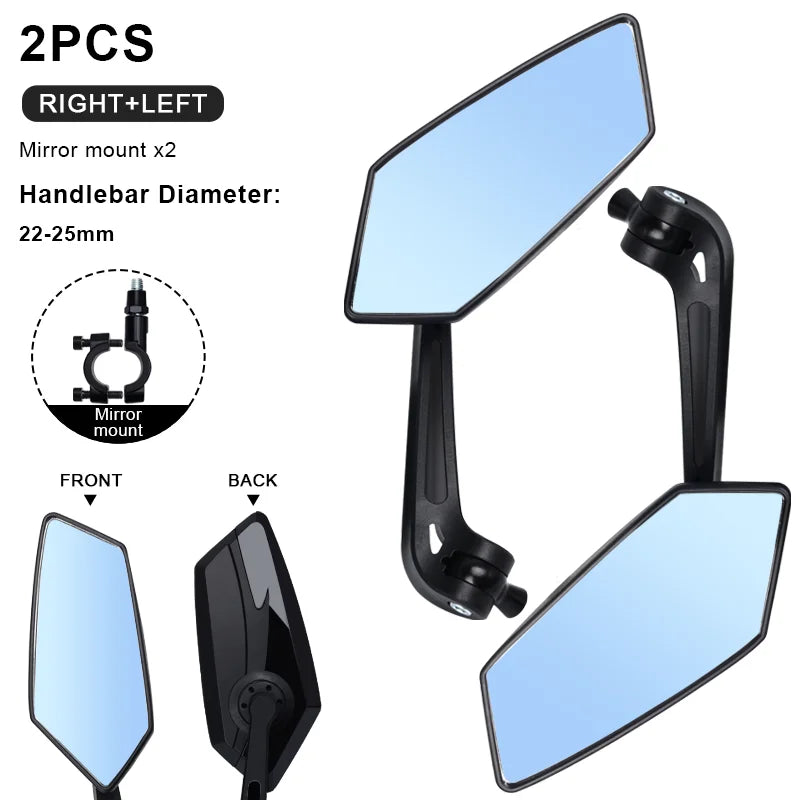 Bicyle Rear View Mirror Two-Color Wide Angle Reflector Clear Wide Range Bike Rearview Mirrors Cycling Flexible Left Right Mirror