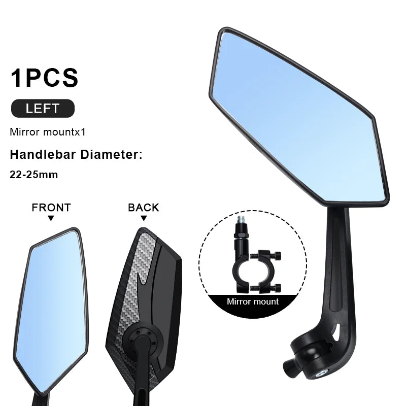 Bicyle Rear View Mirror Two-Color Wide Angle Reflector Clear Wide Range Bike Rearview Mirrors Cycling Flexible Left Right Mirror
