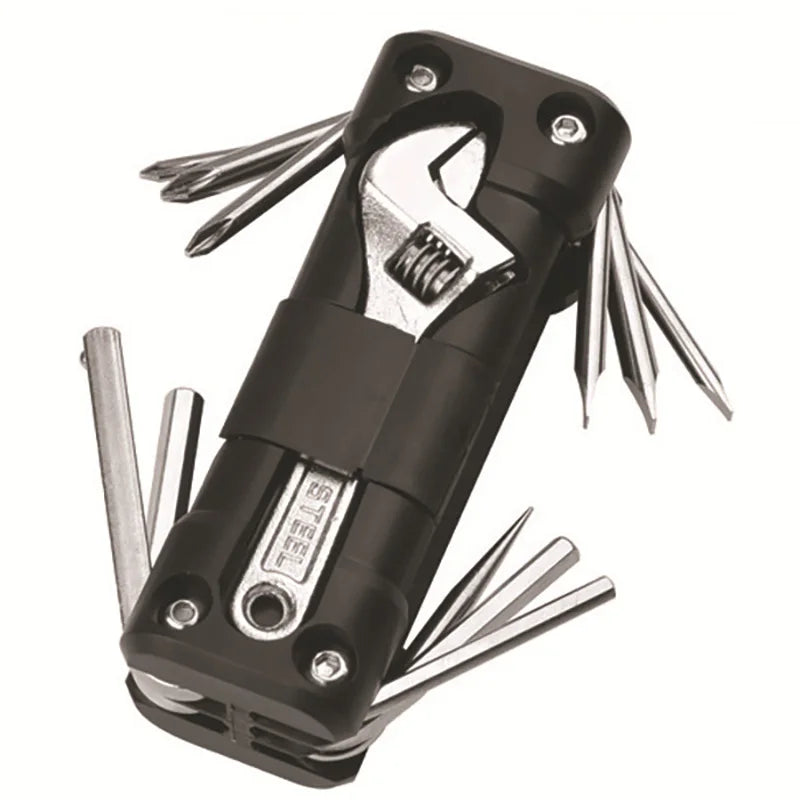 Versatile Bicycle Tool Kit  Multitool Set with Tire Repair Tools  Screwdriver and Chain for MTB and Road Bikes