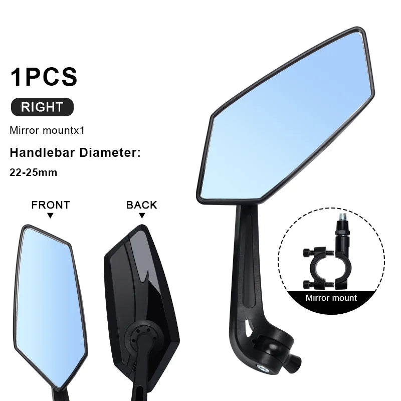 Bicyle Rear View Mirror Two-Color Wide Angle Reflector Clear Wide Range Bike Rearview Mirrors Cycling Flexible Left Right Mirror