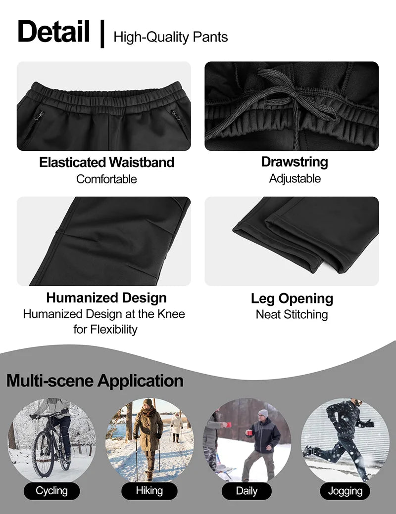 INBIKE Winter Cycling Pants Men Thermal Fleece Bicycle Leggings Windproof Outdoor Biker Riding Pants Tights MTB Cycling Clothing