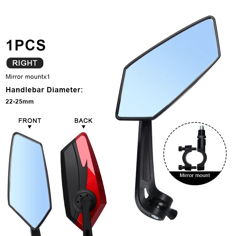 Bicyle Rear View Mirror Two-Color Wide Angle Reflector Clear Wide Range Bike Rearview Mirrors Cycling Flexible Left Right Mirror