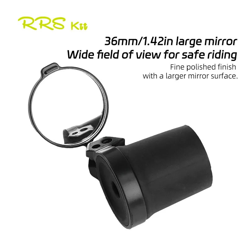 RRSKIT For MTB Road Bicycle Handlebar Mirror With 360 Degree Adjustable Rearview Mirror Safe Riding Bike Side Handlebar Mirror