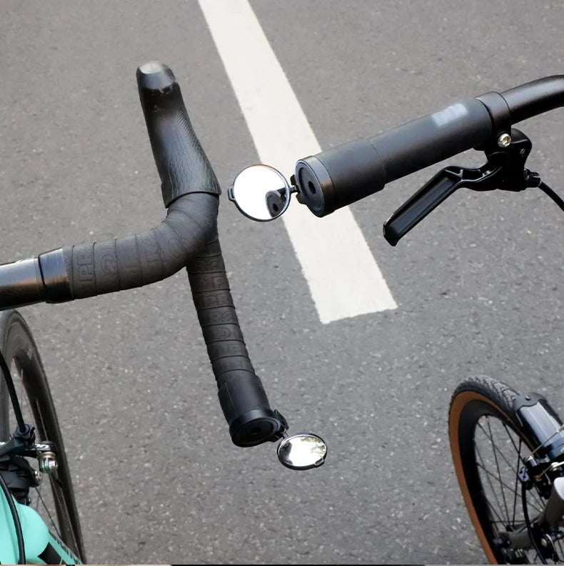 RRSKIT For MTB Road Bicycle Handlebar Mirror With 360 Degree Adjustable Rearview Mirror Safe Riding Bike Side Handlebar Mirror