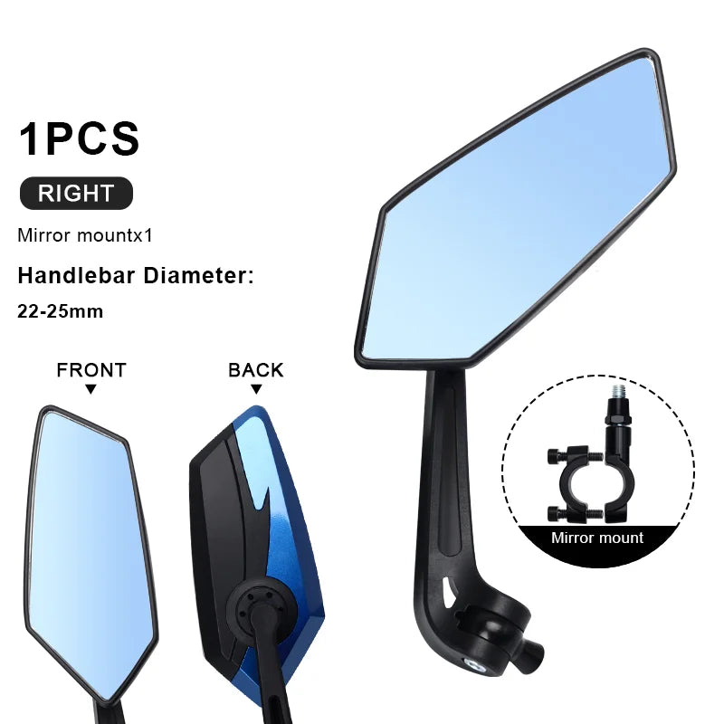 Bicyle Rear View Mirror Two-Color Wide Angle Reflector Clear Wide Range Bike Rearview Mirrors Cycling Flexible Left Right Mirror