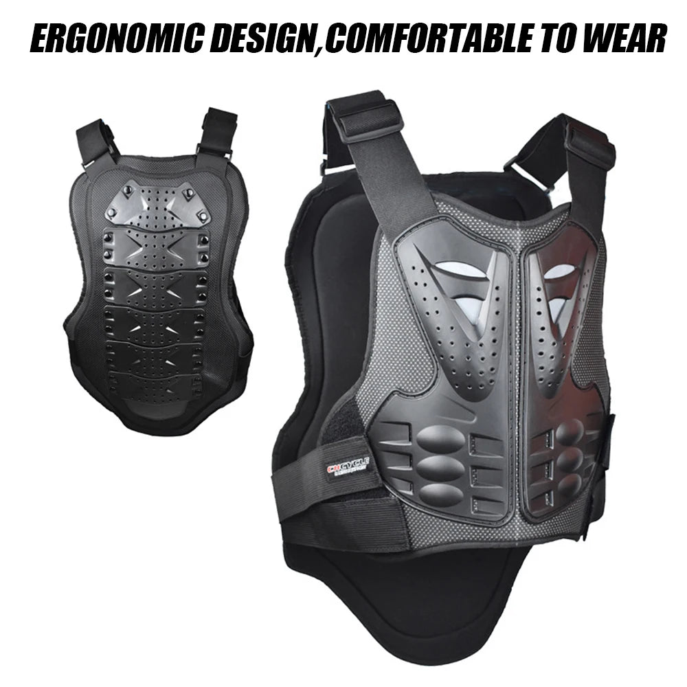 Adult For Motocross Skiing Skating Motorcycle Dirt Bike Body Armor Protective Gear Outdoor Driving Chest Back Protection Vest