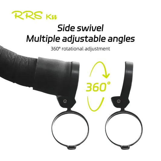 RRSKIT Portable Bicycle Handlebar Mini Mirrors Adjustable Rearview Mirror Rotate Wide-angle For MTB Road Cycling Mirrors