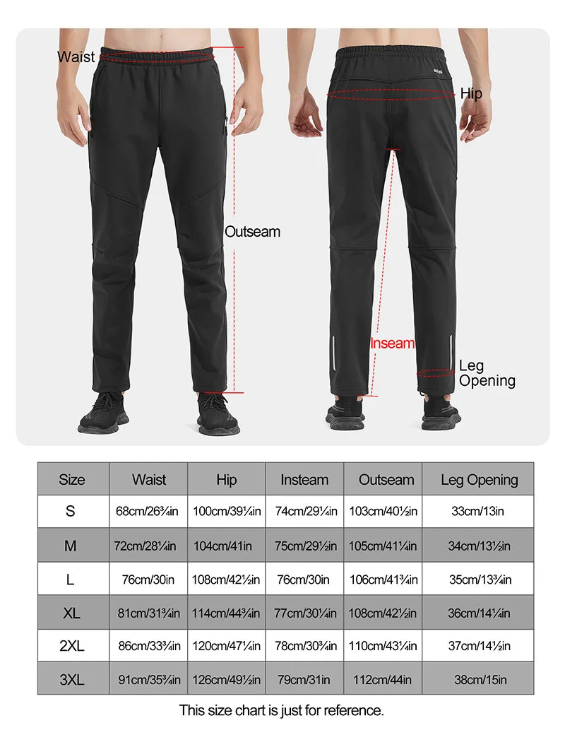 INBIKE Winter Cycling Pants Men Thermal Fleece Bicycle Leggings Windproof Outdoor Biker Riding Pants Tights MTB Cycling Clothing
