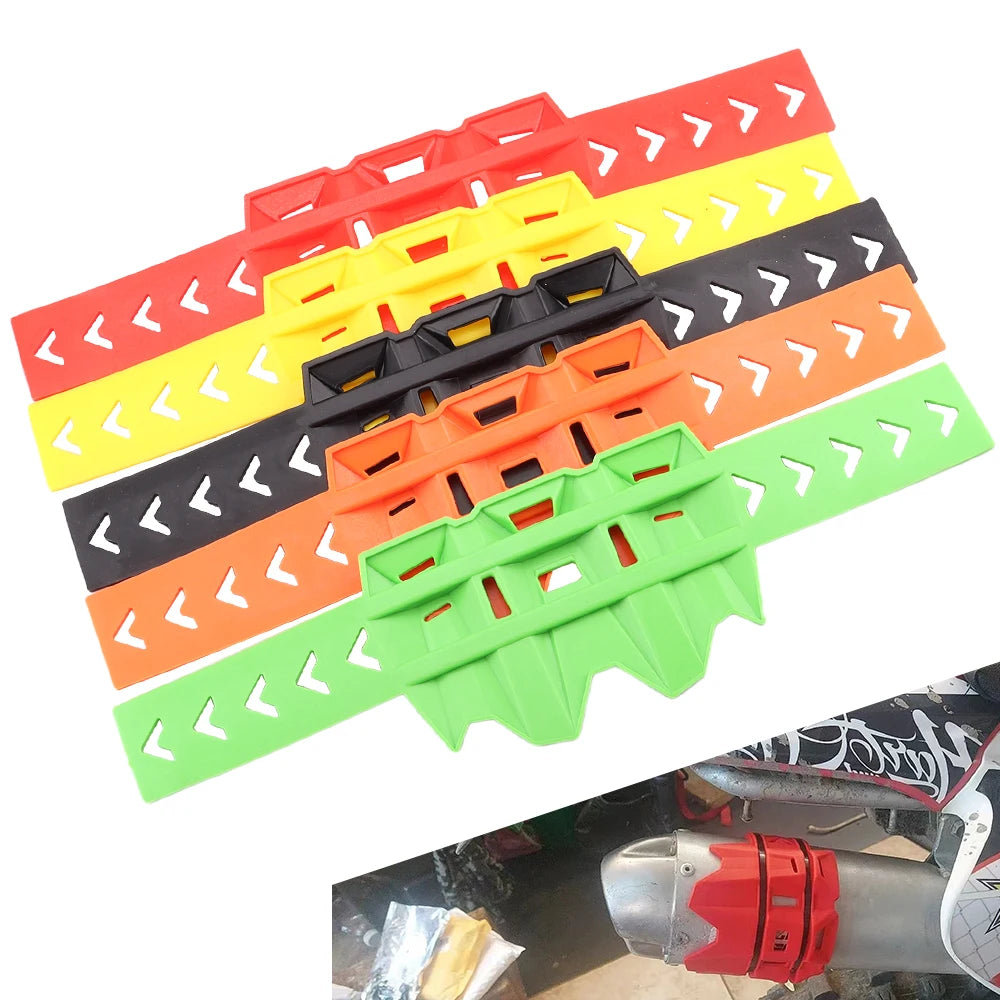 Motorcycle Exhaust Protect Exhaust Muffler Silencer Protection For KTM Yamaha Honda Motocross Dirt Pit Bike Round Exhaust System