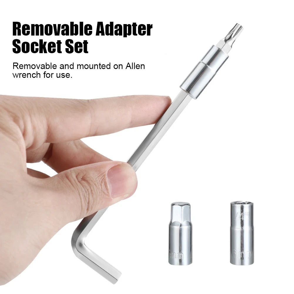 Bicycle Repair Tools 10 in 1 Multifunctional MTB Road Bike Tool Kit Portable Hexagon Wrench Bit Socket Set Tool Combination