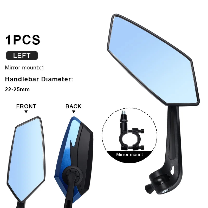 Bicyle Rear View Mirror Two-Color Wide Angle Reflector Clear Wide Range Bike Rearview Mirrors Cycling Flexible Left Right Mirror