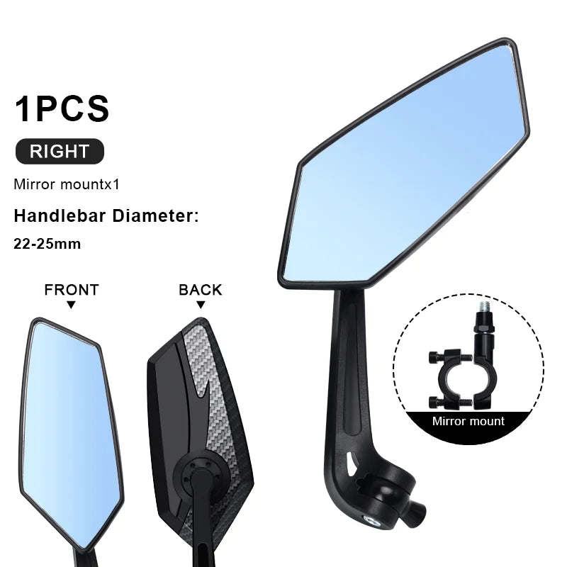 Bicyle Rear View Mirror Two-Color Wide Angle Reflector Clear Wide Range Bike Rearview Mirrors Cycling Flexible Left Right Mirror