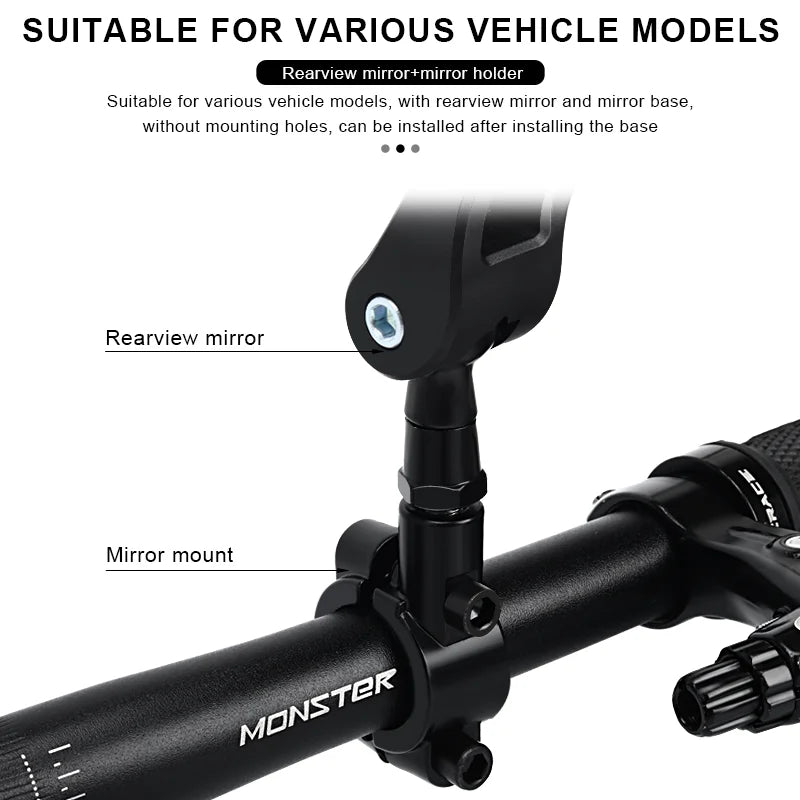 Bicyle Rear View Mirror Two-Color Wide Angle Reflector Clear Wide Range Bike Rearview Mirrors Cycling Flexible Left Right Mirror