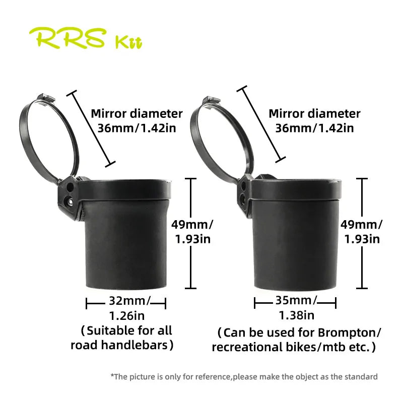 RRSKIT For MTB Road Bicycle Handlebar Mirror With 360 Degree Adjustable Rearview Mirror Safe Riding Bike Side Handlebar Mirror